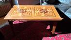 Unieke handgemaakte ingelegde houten tafel, Ophalen, Gebruikt, Rechthoekig