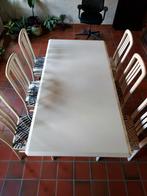 Eettafel + 6 bijpassende stoelen, Huis en Inrichting, Ophalen, Gebruikt, 50 tot 100 cm, Vijf personen of meer
