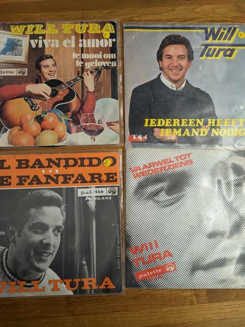 WILL TURA singels lot van 22 stuks, Cd's en Dvd's, Vinyl | Nederlandstalig, Zo goed als nieuw, Levenslied of Smartlap, Ophalen