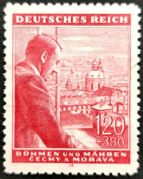 A.Hitler op raam van kasteel in Praag 1943, Timbres & Monnaies, Timbres | Europe | Allemagne, Autres périodes, Enlèvement ou Envoi