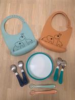 Slabben Done By Deer + Eetset Oxo Tot + lepeltjes Babymoov, Ophalen, Gebruikt, Overige typen