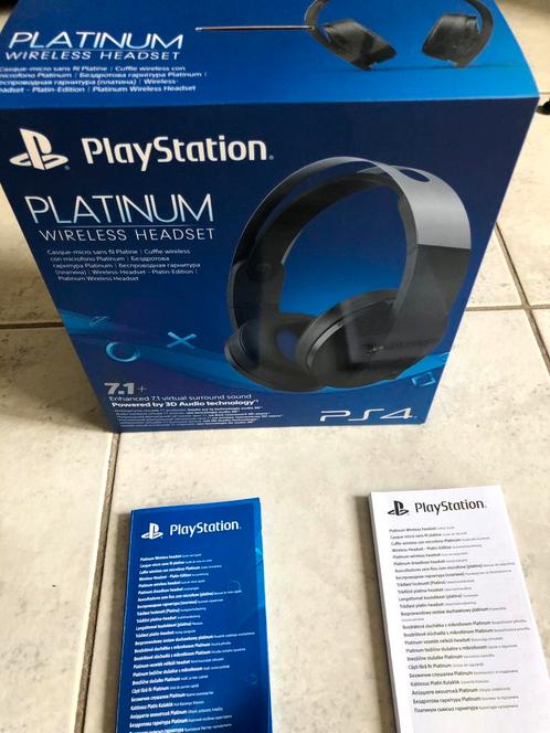 Sony platinum 7.1 PlayStation headset, Computers en Software, Headsets, Gebruikt, Ophalen of Verzenden