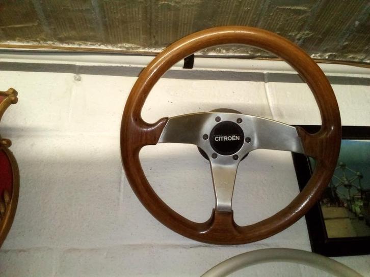 vintage houten stuurwiel geschikt voor 2CV of Méhari, Auto-onderdelen, Interieur en Bekleding, Citroën, Fiat, Ferrari, Gebruikt