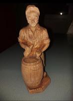 Sculptuur in hout - brouwer - 17cm, Antiek en Kunst, Ophalen of Verzenden