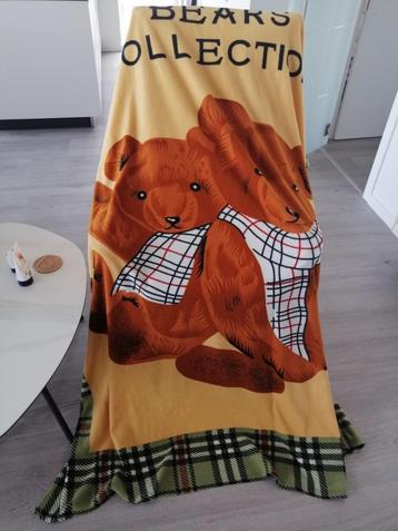 2 Fleesdekens met Berenmotief als NIEUW! beschikbaar voor biedingen
