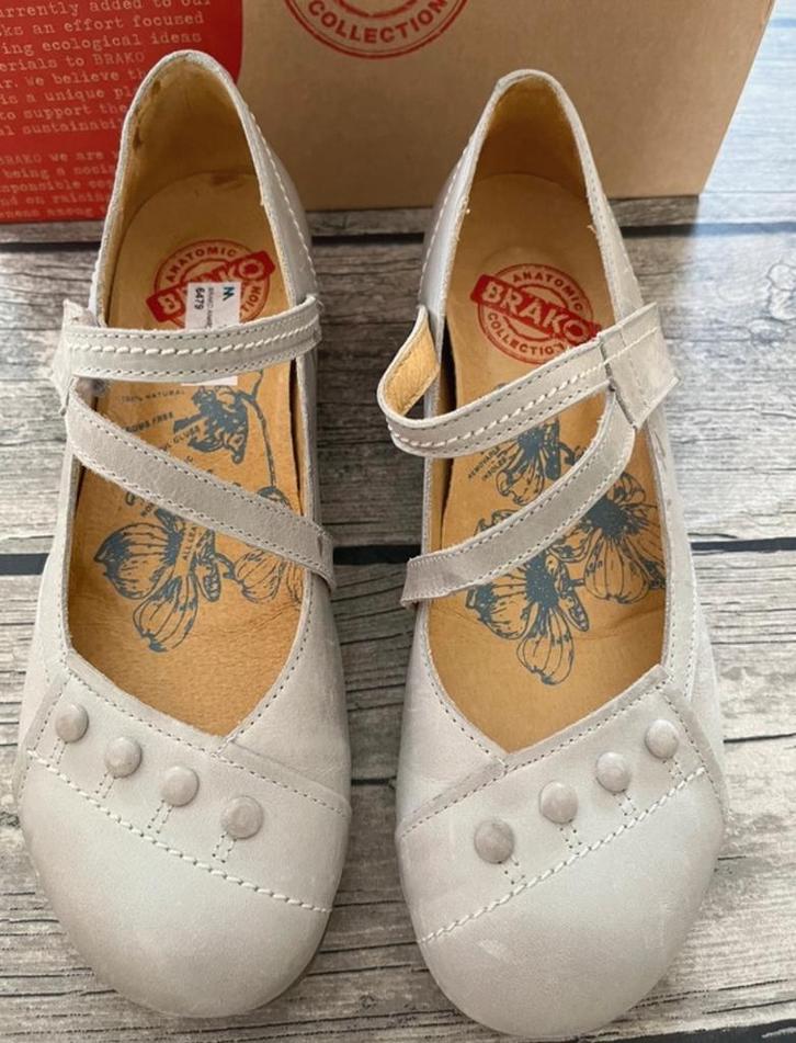 Schoenen Brako - maat 39, Kleding | Dames, Schoenen, Zo goed als nieuw, Ballerina's, Grijs, Ophalen of Verzenden