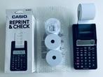 Casio HR-8RCE-BK Calculator met 4 printrollen NIEUW, Divers, Calculatrices, Enlèvement ou Envoi, Neuf