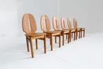 Vintage Deense eetkamer stoelen massief hout set van 6, Huis en Inrichting, Ophalen, Gebruikt, Bruin, Vintage