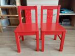 2 leuke rode stoeltjes, Kinderen en Baby's, Kinderkamer | Tafels en Stoelen, Zo goed als nieuw, Ophalen