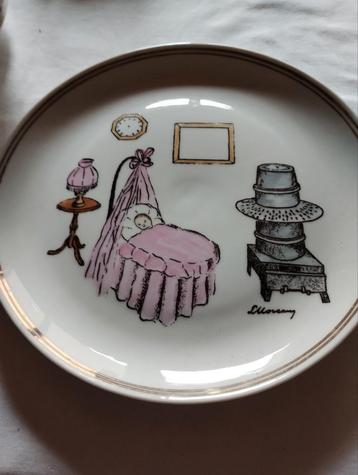 aardewerken bord voor de geboorte  beschikbaar voor biedingen