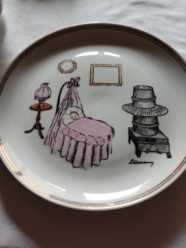 aardewerken bord voor de geboorte, Antiek en Kunst, Antiek | Wandborden en Tegels, Ophalen