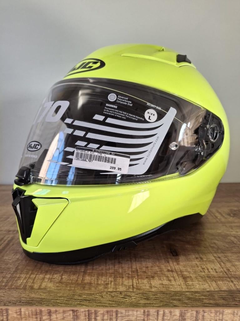 STOCKDEALS! Motorhelm Integraal - HJC I70 Fluo Geel, Motoren, Kleding | Motorhelmen, Dames, Heren, Integraalhelm, L, HJC, Nieuw met kaartje