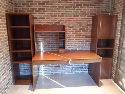 Bureau + kasten te koop, Maison & Meubles, Armoires | Meubles ordinateur, Utilisé, 170 cm ou plus, 170 cm ou plus, 40 à 80 cm