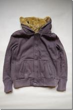 Bruine hoodie met pels, Ophalen of Verzenden, Bruin, Zo goed als nieuw
