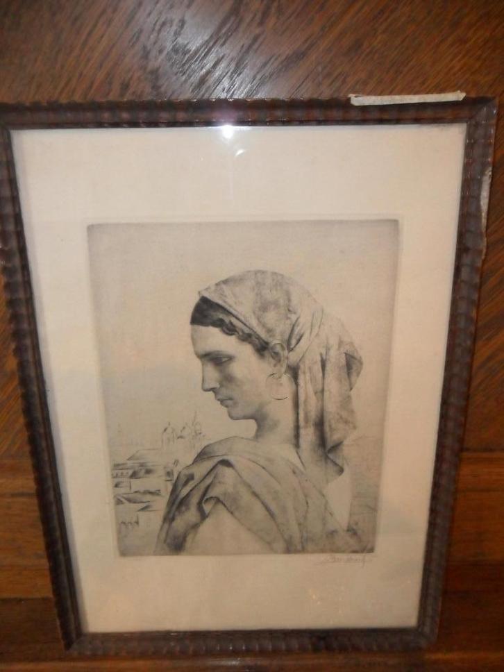 Eau forte de Louis Buisseret (Binche, 1888 - Bxl, 1956), Antiquités & Art, Art | Eaux-fortes & Gravures, Enlèvement ou Envoi