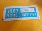 Bootplaat taksplaat provincie Antwerpen 1967 zeer zeldzaam, Ophalen of Verzenden