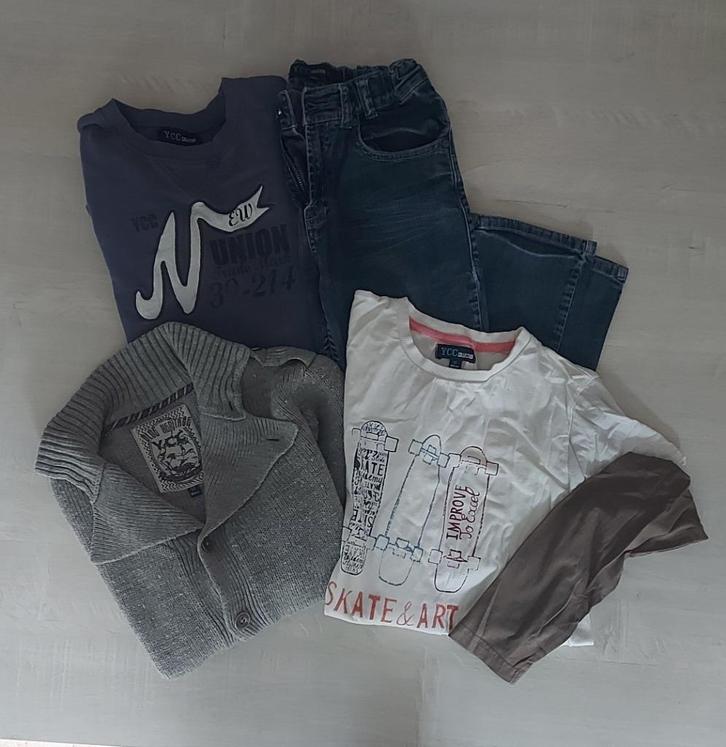 4 stuks YCC (1vest, 1trui, 1jeans, 1t-shirt) 14 jaar/164 cm, Kinderen en Baby's, Kinderkleding | Maat 164, Gebruikt, Jongen, Ophalen