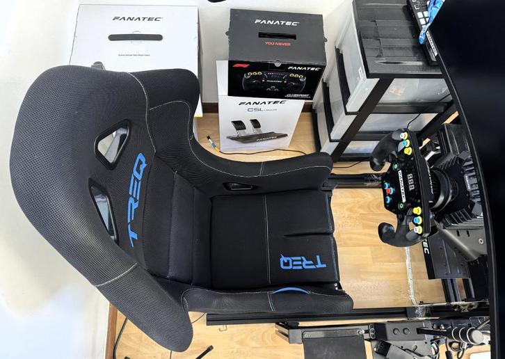 Simracer Starter Bundle – TREQ + Fanatec + Moza, Games en Spelcomputers, Spelcomputers | Overige Accessoires, Zo goed als nieuw