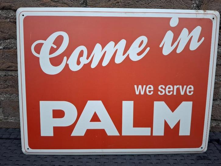 Authentiek zeldzaam reclamebord Palm, Verzamelen, Biermerken, Zo goed als nieuw, Reclamebord, Plaat of Schild, Palm, Ophalen of Verzenden