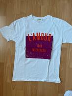 Witte t-shirt met tekening, Wit, Ophalen of Verzenden, Zo goed als nieuw, Korte mouw