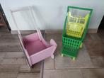 Speelgoed winkelkar en babykoets, Ophalen, Gebruikt, Met wieltjes