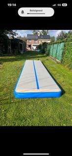 Airtrack 6m x 1.5m x 20 cm dik, Sport en Fitness, Turnen, Ophalen, Zo goed als nieuw, Blauw, Materiaal