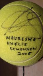 GEHANDTEKENDE tennisbal DUNLOP FORT, Sports & Fitness, Tennis, Enlèvement ou Envoi, Utilisé, Balles, Dunlop