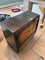 Vintage radio en platenspeler in houten kast (jaren ’50/’60), Ophalen, Platenspeler