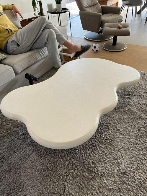Unieke salontafel in microtopping (betere variant Mortex), Huis en Inrichting, Tafels | Salontafels, Nieuw, Minder dan 50 cm, 50 tot 100 cm