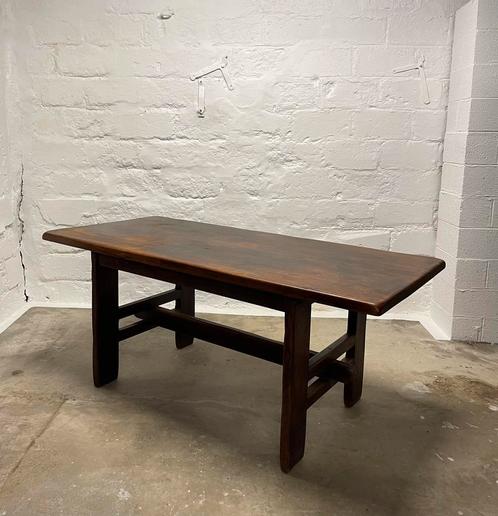 Table de salle à manger brutalise en chêne massif, Antiek en Kunst, Antiek | Meubels | Tafels, Ophalen