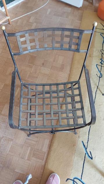 Set van 6 smeedijzeren stoelen beschikbaar voor biedingen