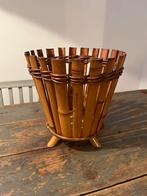 VINTAGE ROTAN PLANTPOT ZEER GOEDE STAAT!!, Enlèvement ou Envoi, Comme neuf, Rond, Autres matériaux