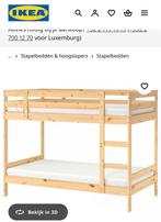 Stapelbed grenenhout, Huis en Inrichting, Slaapkamer | Stapelbedden en Hoogslapers, Ophalen, Gebruikt, 90 cm, 200 cm
