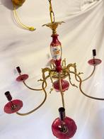 Kroonluchter van porselein en messing, Antiek en Kunst, Ophalen