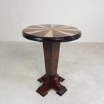 Art Deco stijl tafel met verschillende soorten ingelegd hout, Verzenden