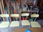 4 retrostoelen geel, Huis en Inrichting, Stoelen, Ophalen