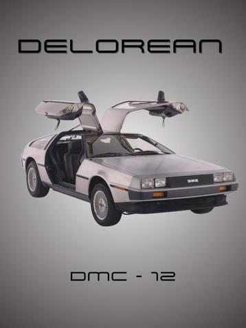 DeLorean Print op alu 80x60cm (Nieuw) - Gratis verzending