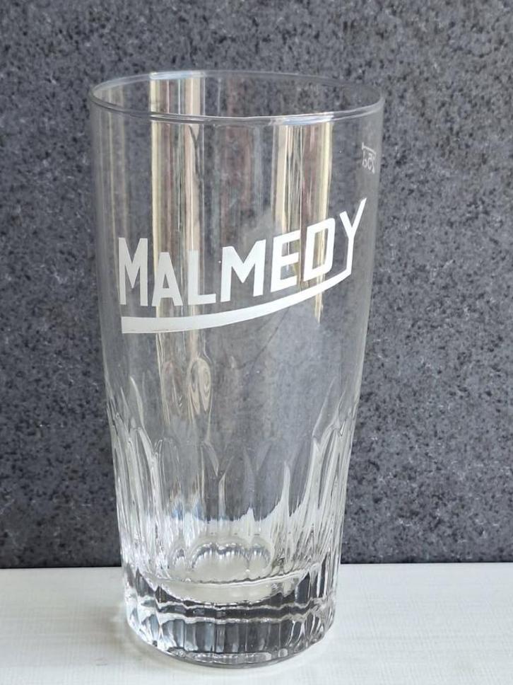 Beau ancien verre à bière Brasserie Malmedy, Verzamelen, Biermerken, Gebruikt, Glas of Glazen, Overige merken, Ophalen of Verzenden