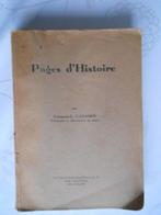 François-Louis Ganshof, "Pages d'Histoire", François-Louis Ganshof, Utilisé, Enlèvement ou Envoi, 20e siècle ou après