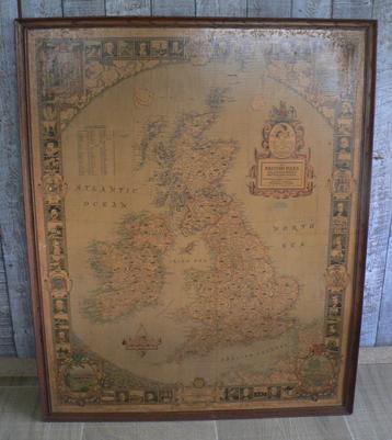 kaart verhaalkaart van Verenigd Koninkrijk vintage Longville