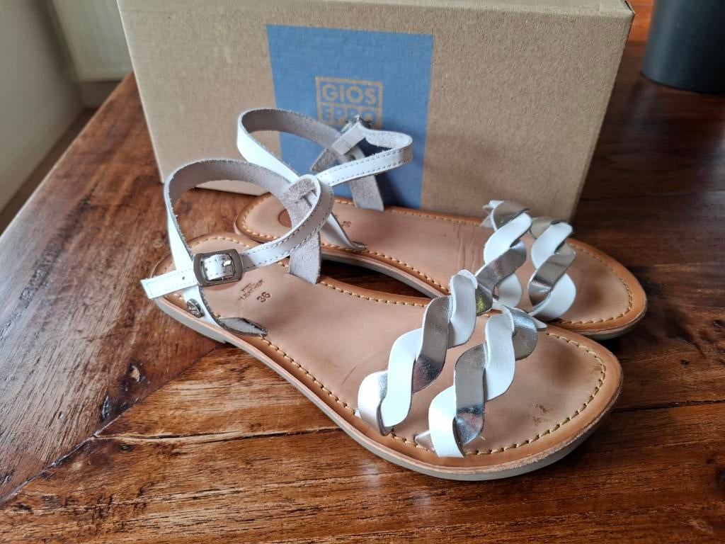 Leren sandalen, Maat 36, Meisje, Overige typen, Ophalen of Verzenden, Zo goed als nieuw