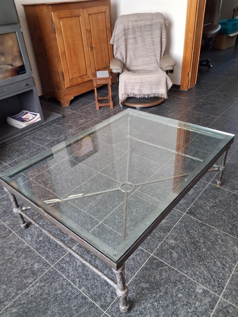table de salon, Maison & Meubles, 100 à 150 cm, Verre, Enlèvement, Utilisé