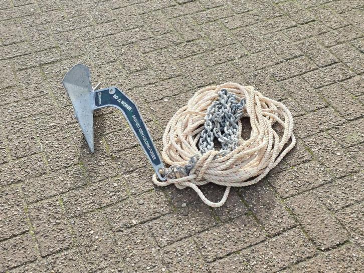 Talamex DC anker compleet met ketting en lijn, Watersport en Boten, Bootonderdelen, Gebruikt, Ankeren en Afmeren, Zeilboot of Motorboot