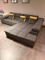 Stoffen zetel donkergrijs incl kussens, Huis en Inrichting, Zetels | Zetels, Ophalen, Gebruikt, Stof