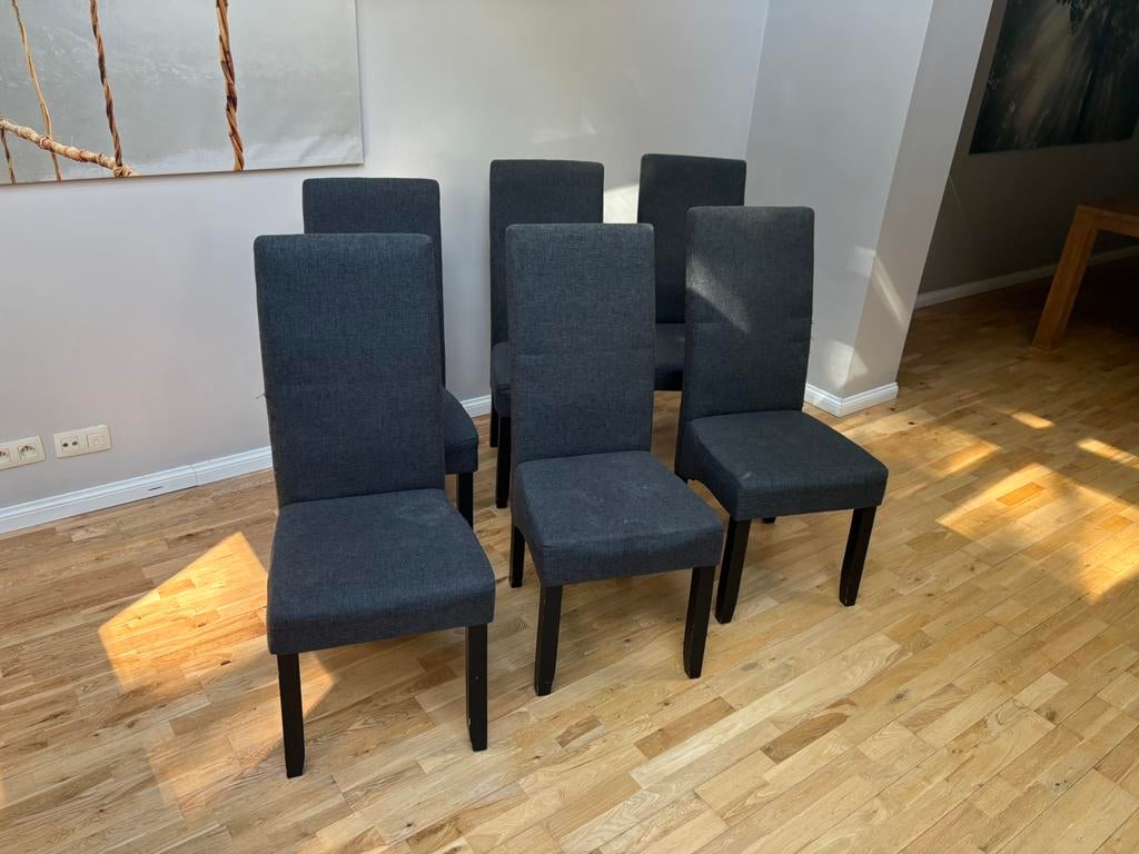 Chaises de salle à manger 6 pièces, 30 euros en total, Enlèvement, Utilisé, Tissus, Cinq, Six Chaises ou plus