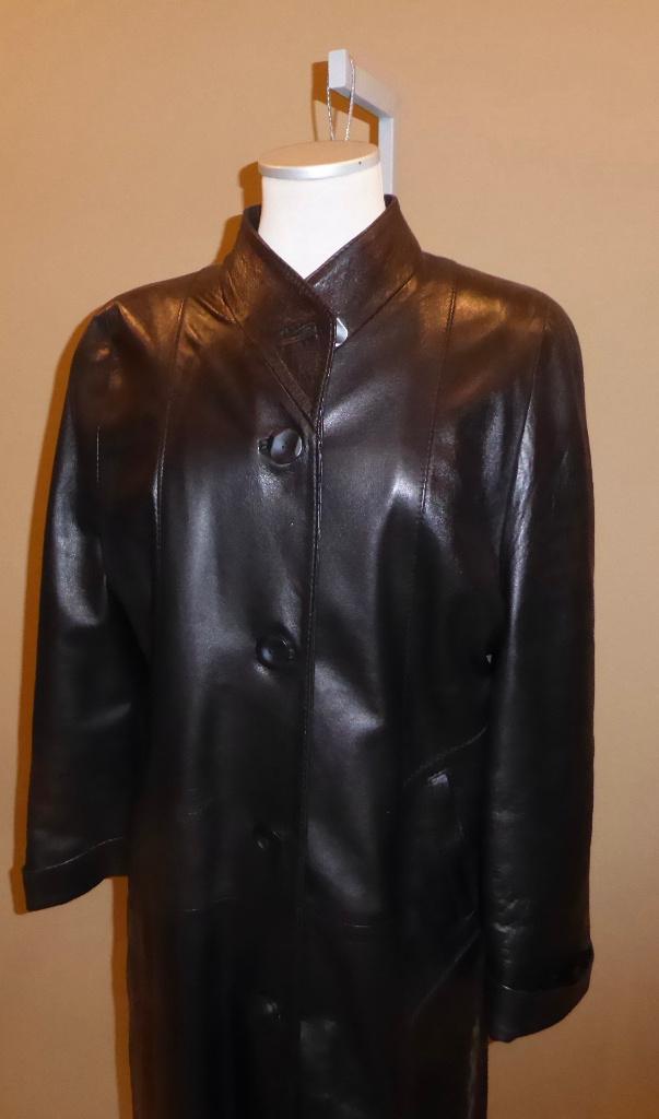 Cape longue en cuir noir/ Medium, Vêtements | Femmes, Vestes | Été, Enlèvement, Comme neuf