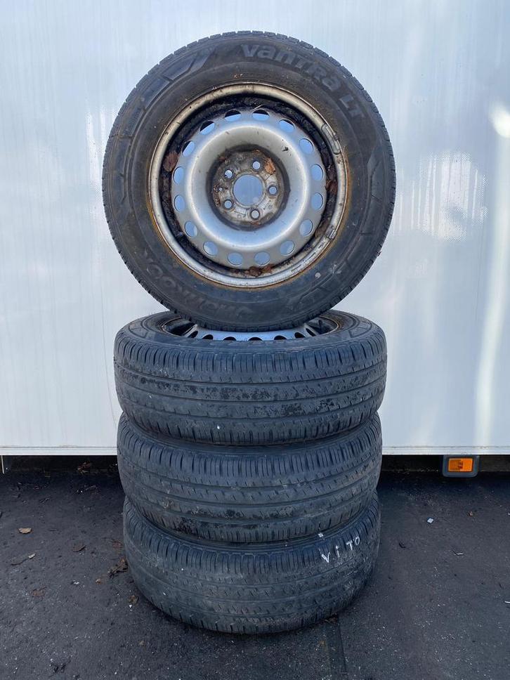 Mercedes-Benz Vito Viano velgen 205-65-16 5x112 - Set 20.10, Autos : Pièces & Accessoires, Pneus & Jantes, Pneus et Jantes, Pneus été