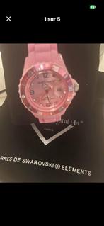 Belle montre Luxury  Crystal avec cristaux Swarovski, Enlèvement ou Envoi, Comme neuf, Rose