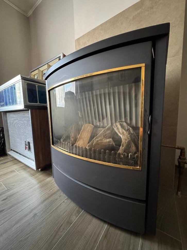 Antraciet Well Straler Aardgas Kachel Hoog Rendement, Huis en Inrichting, Kachels, Gebruikt, Inbouw, Gaskachel, Gas, Ophalen