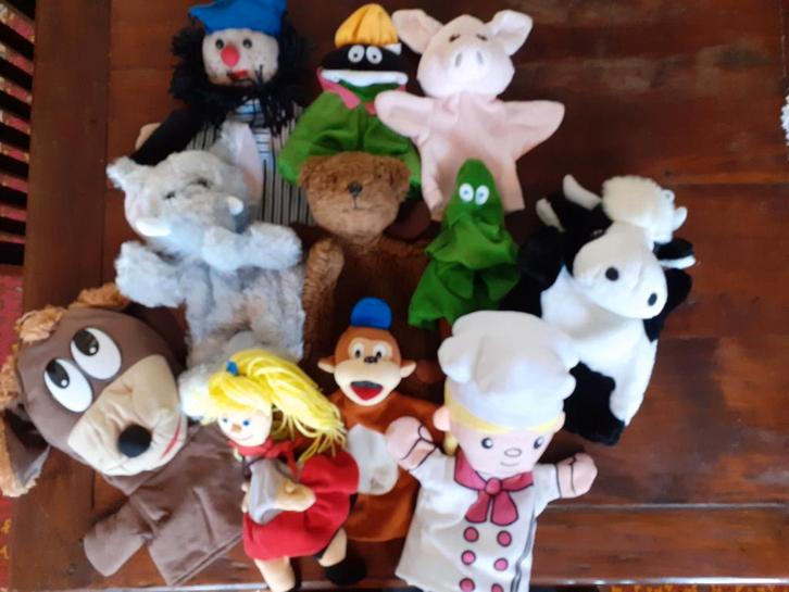 Retro handpoppen poppenkastpoppen ( B ), Verzamelen, Poppen, Ophalen of Verzenden